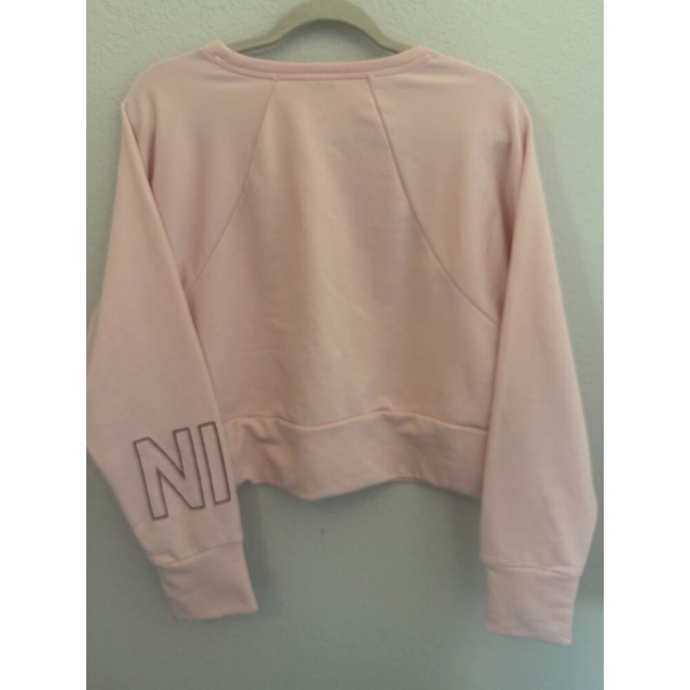 Nike Get Fit Fleece Crew Dri-Fit Echo Pink Women Cropped Sweatshirt M BV5059-682 - Picture 7 of 11